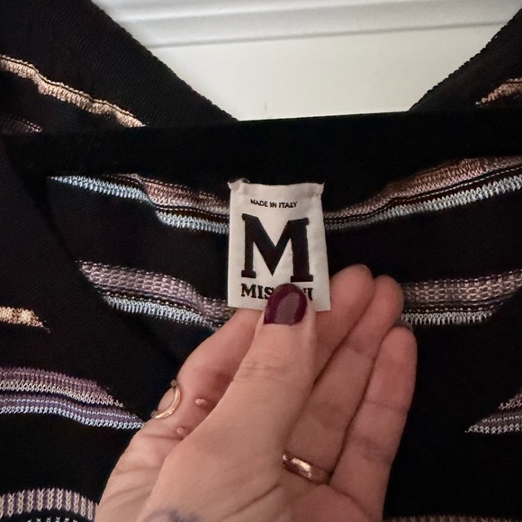 Missoni Black and White Striped Knit Mini Dress - Picture 3 of 5